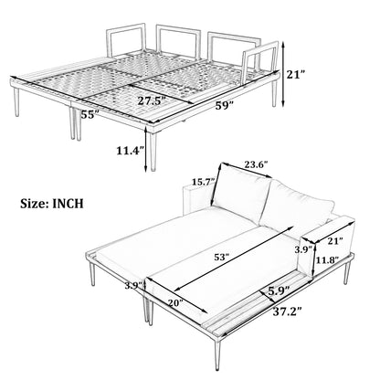 Herta Outdoor Daybed Patio - Beige