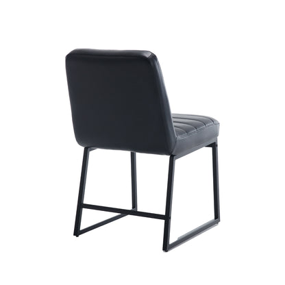 Bibi Dining Chairs with Metal Legs (Set of 2) - Black