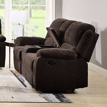 Madden Loveseat w/Console - Brown