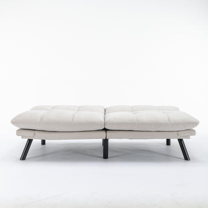 Vega Convertible Folding Modern Sofa Bed - Cream