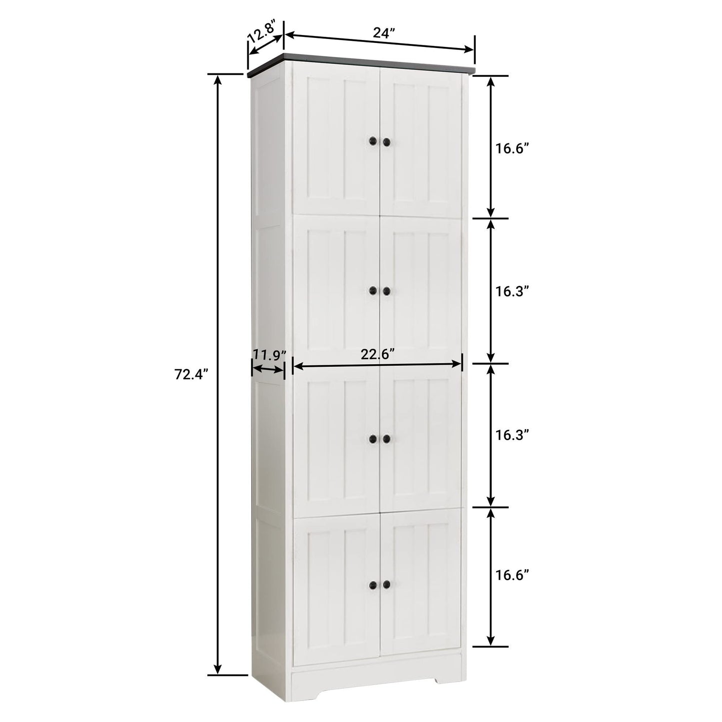 Moore Tall Storage Cabinet - White