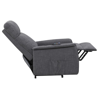 Morgan Power Lift Recliner with Massage Function - Charcoal