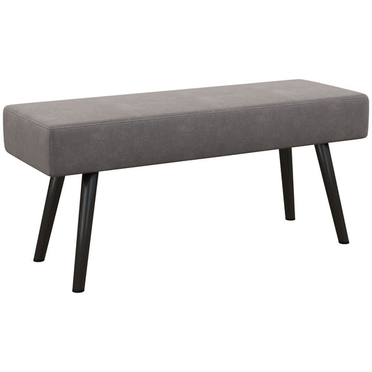 Cory Velvet Upholstered Bench - Gray