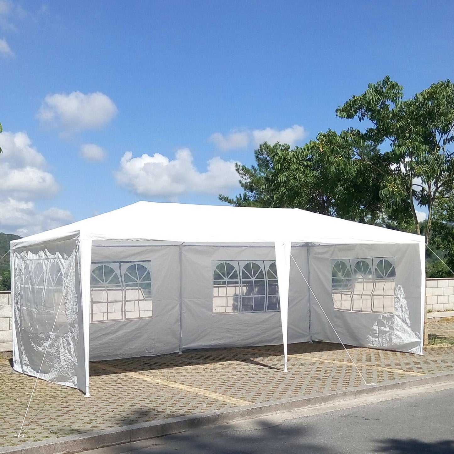 EZ 10x20 ft Wedding Party Canopy - White