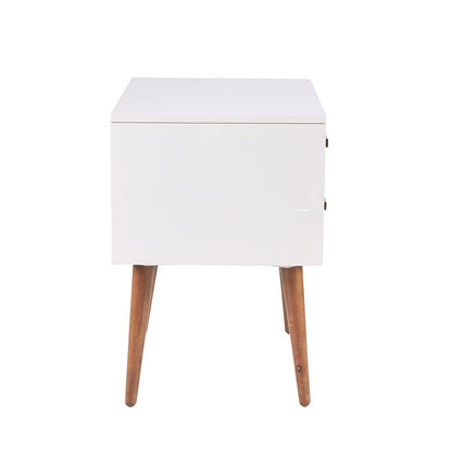 Ava Storage Nightstand - Off-White+Navy