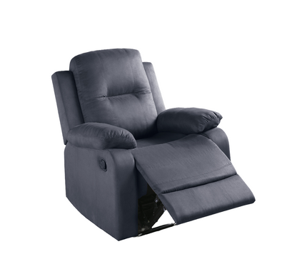 Freda Microfiber Motion Recliner - Ebony