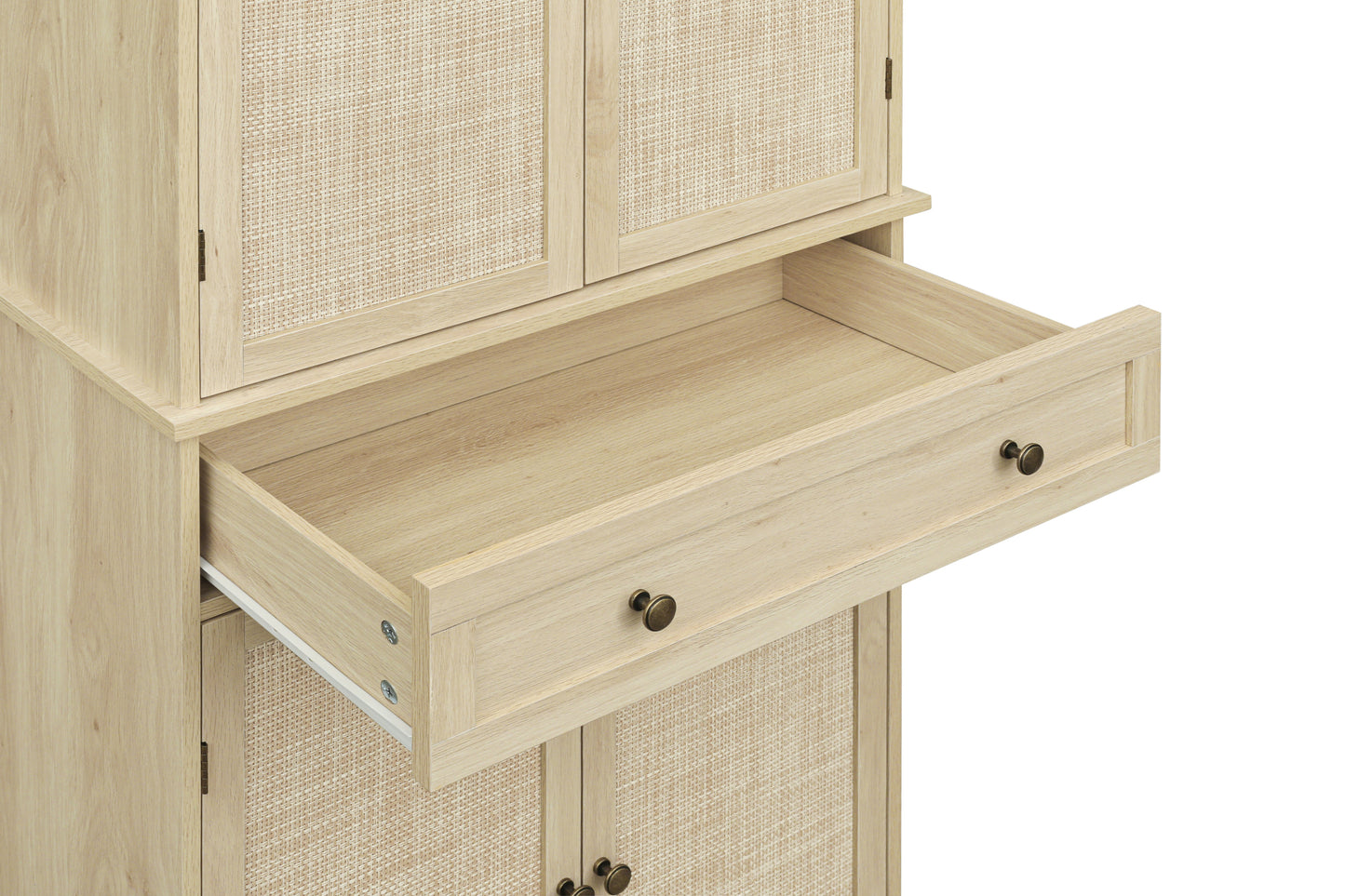 Robu 4 Door Cabinet with 1 Drawer - Natural