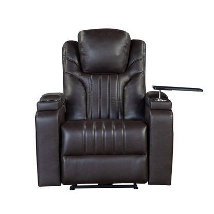 Morris PU Leather Power Recliner - Brown