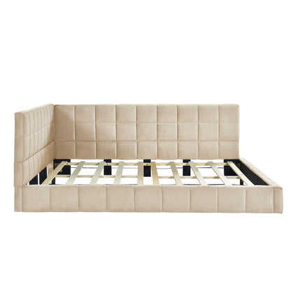 Brax Full Size Velvet Daybed - Beige