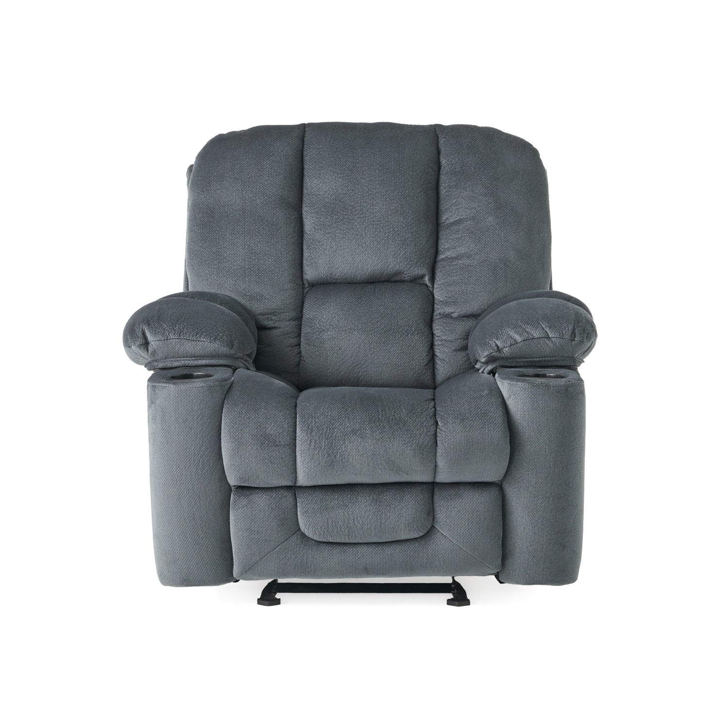 Luxurious Manual Recliner Chair - Silver