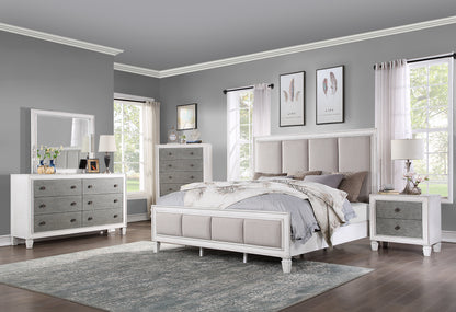 Katia Nightstand - Gray & White