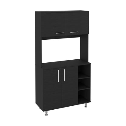 Alva Double Door Kitchen Cabinet - Black