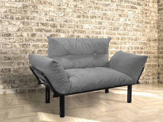 Ada Futon Loveseat - Gray