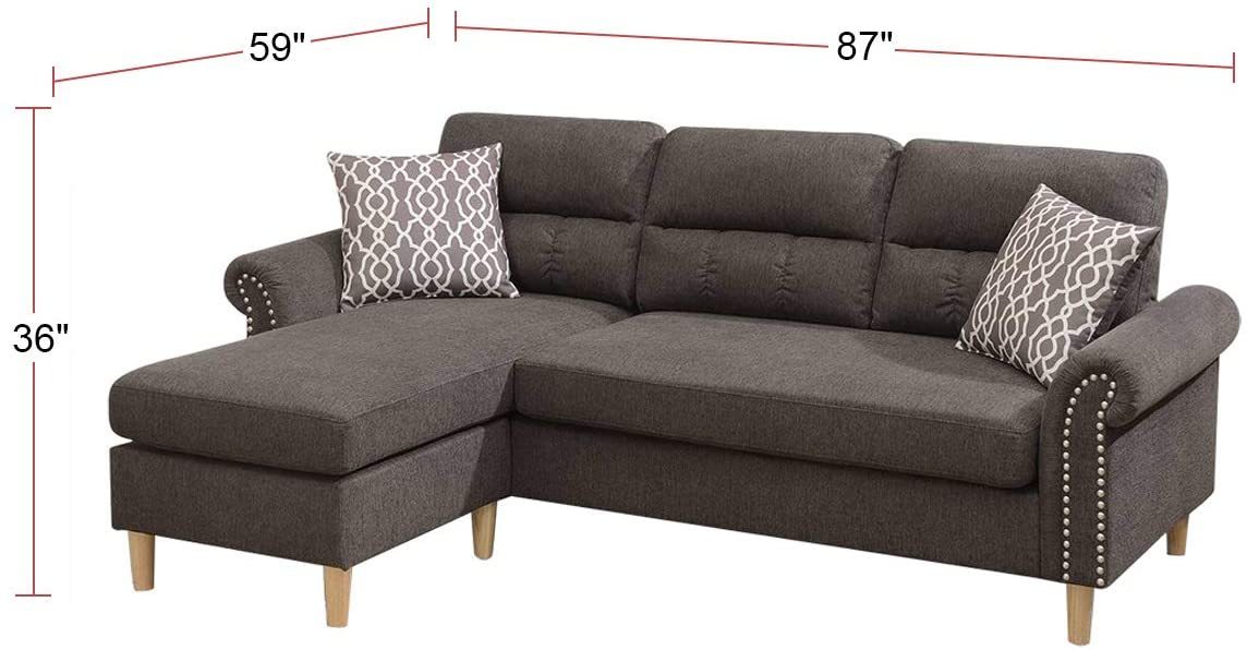 Esme Reversible Sectional Sofa Set  - Tan