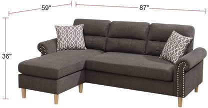 Esme Reversible Sectional Sofa Set  - Tan