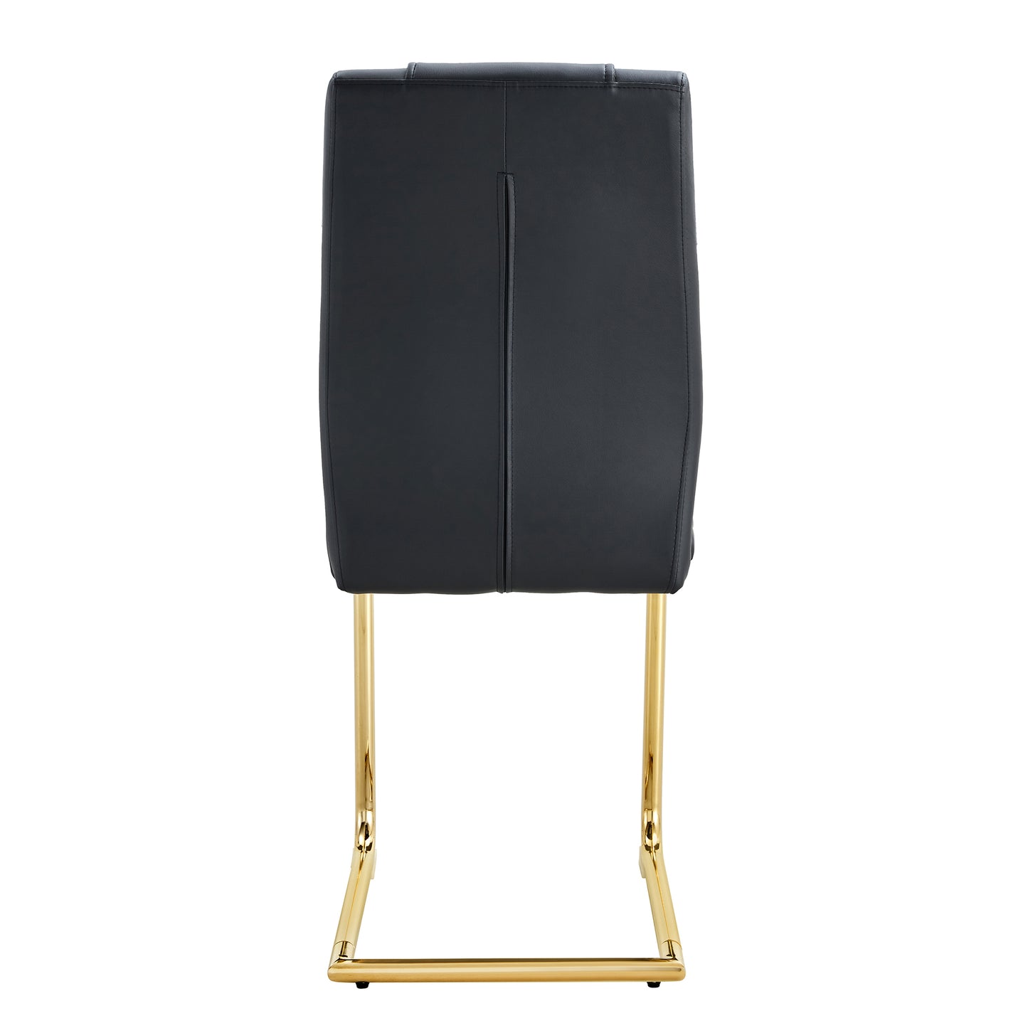 Skye Dining Chair Golden Metal Leg (Set of 6) - Black