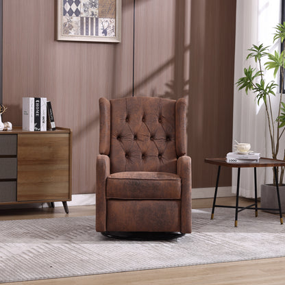 Davina Swivel Rocking Recliner Chair - Coffee