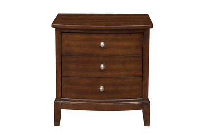 Civi Nightstand of 3x Drawers - Dark Cherry