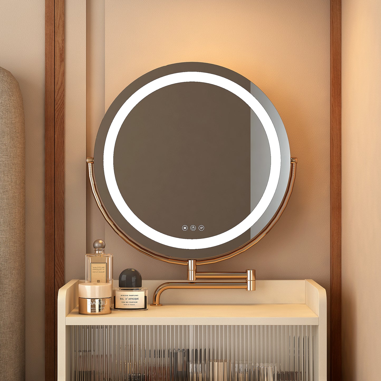 Nana 3 in 1 Vanity Desk With Mirror and Light