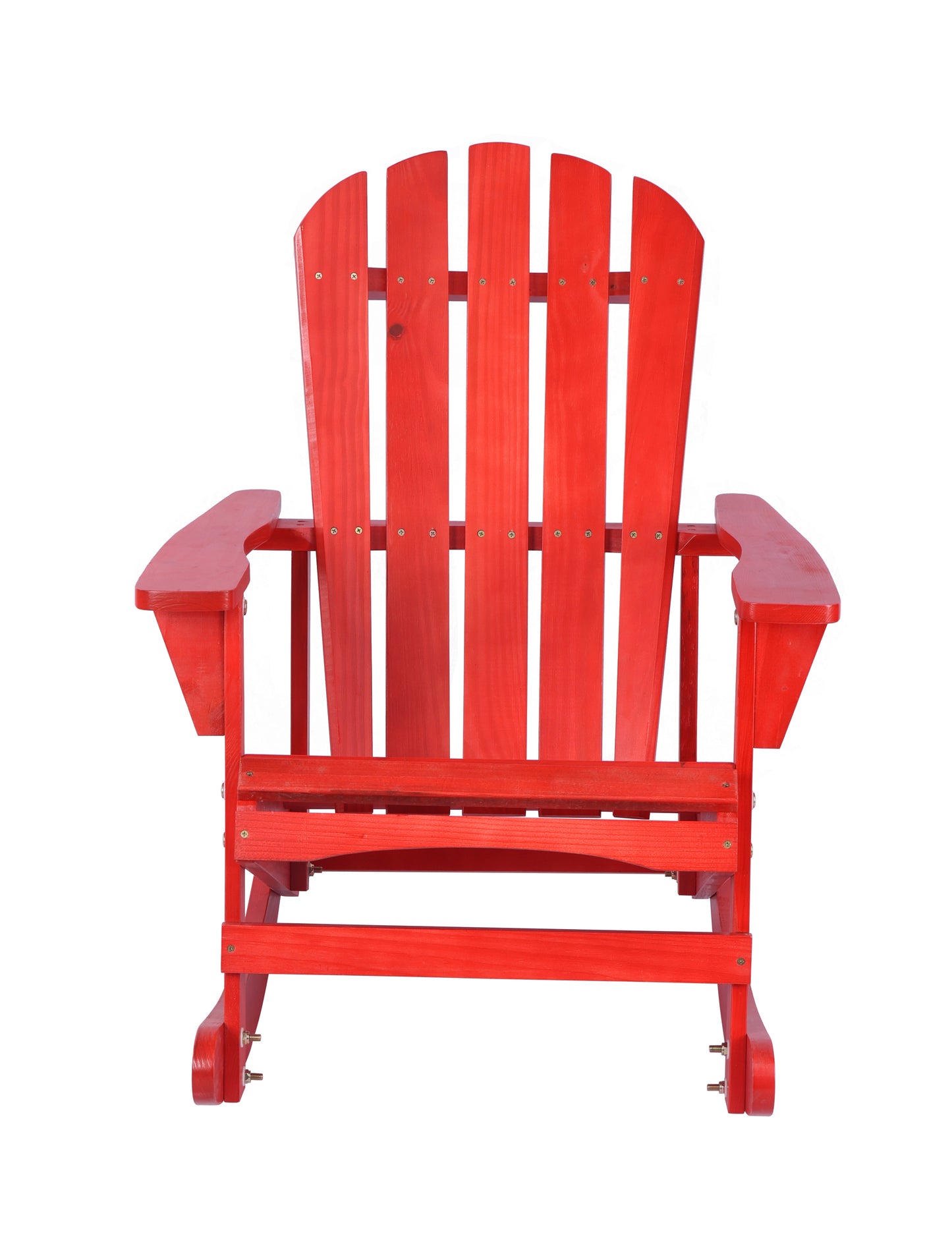 Garvin Adirondack Rocking Chair Solid Wood - Red