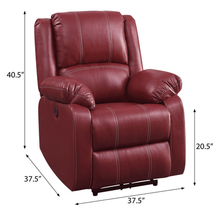 Berkley Power Recliner with USB Port - Red