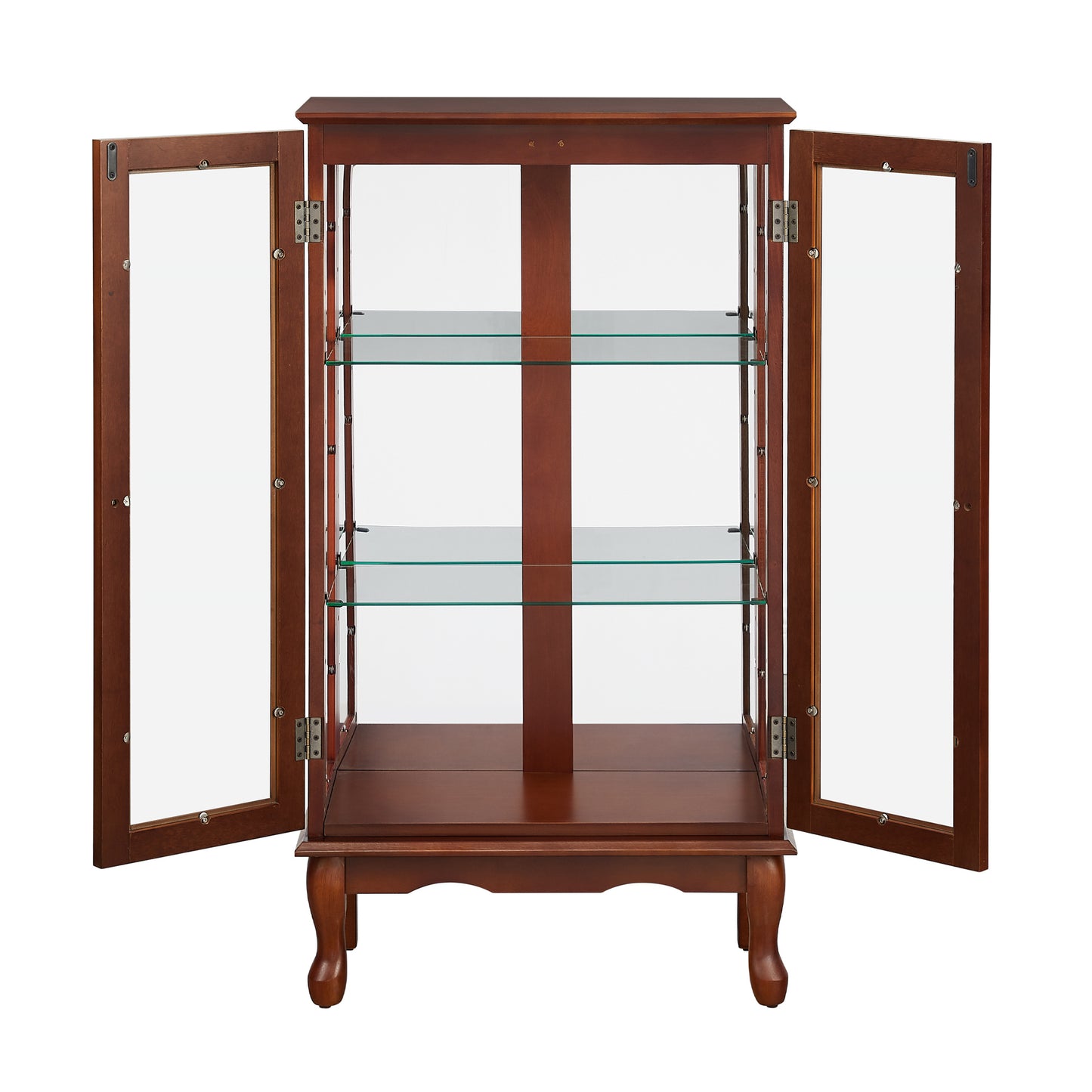 Karla Lighted Curio Diapaly Cabinet - Walnut