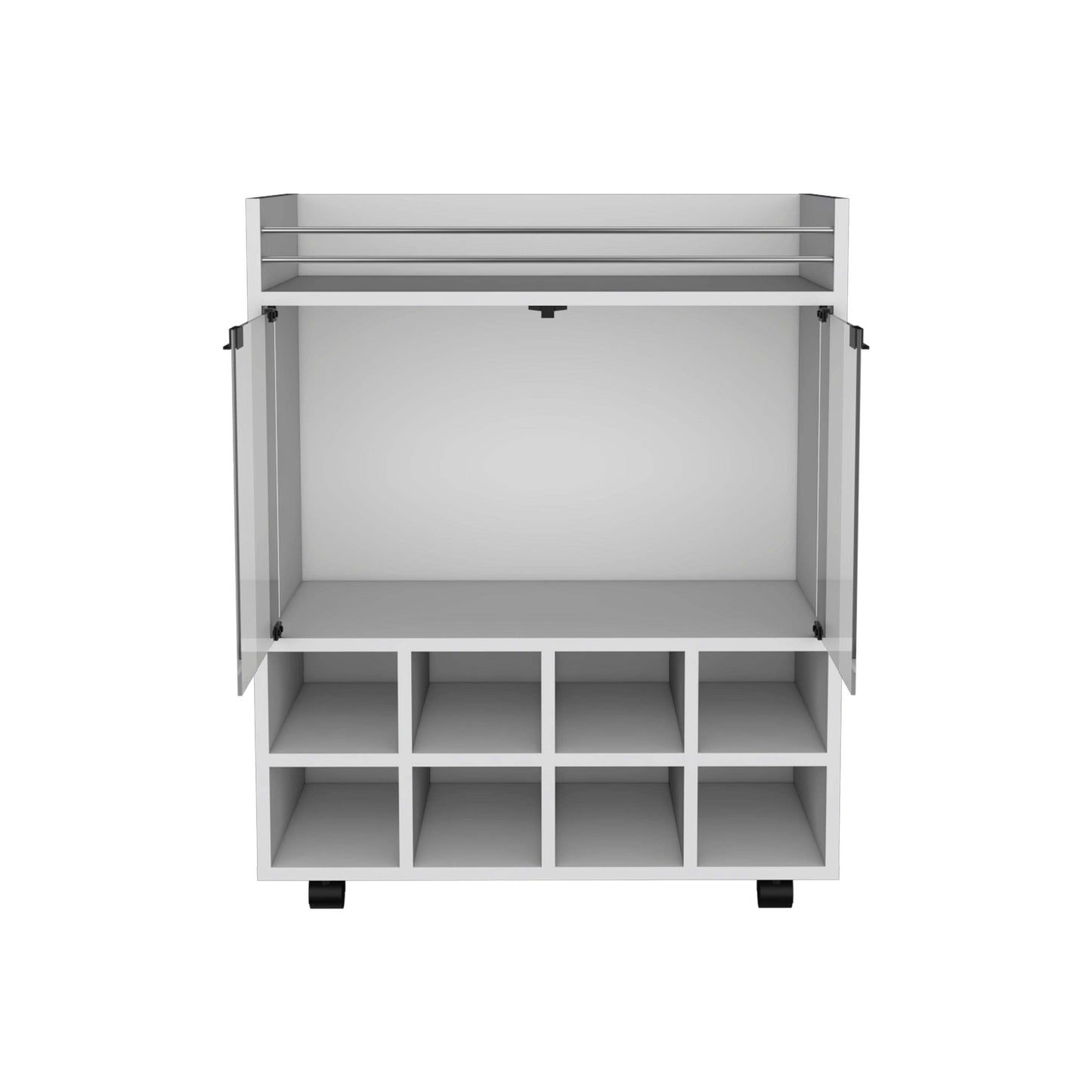 Fraser Bar Cabinet With Racks - White