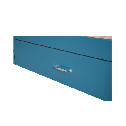 Zeal Full Size Platform Bed w Storage - Blue