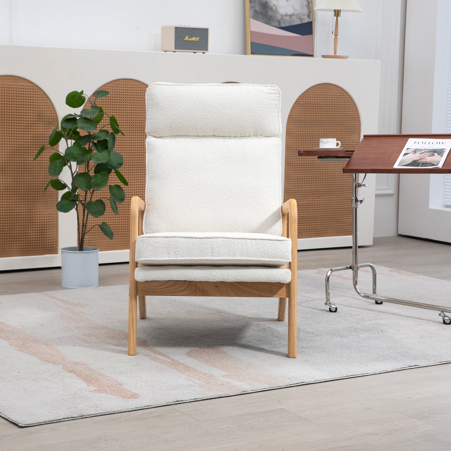 Barton Modern Rocking Chair - Ivory