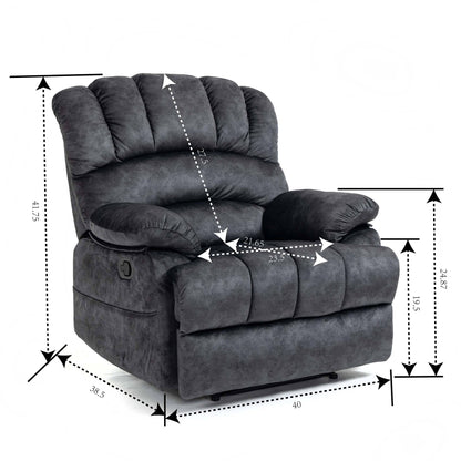 Thomson Large Fabric Recliner Chair - Gray