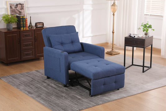 Sleeper Chair 3-in-1 Convertible - Navy Blue