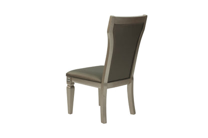 Bernard Cushion Button Tufted Dining Chair (Set of 2) - Silver