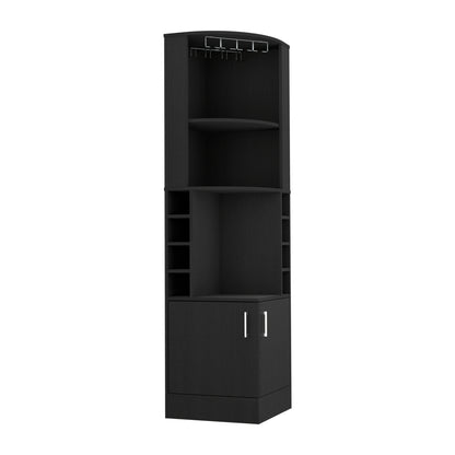 Atanasio Corner Bar Cabinet - Black