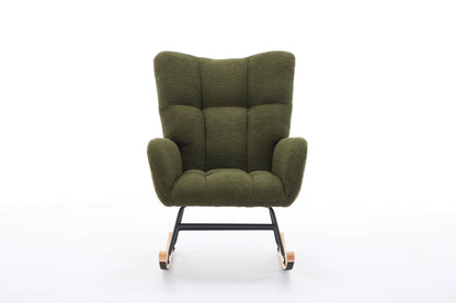 Hari Modern Nursery Rocking Chair - Dark Green