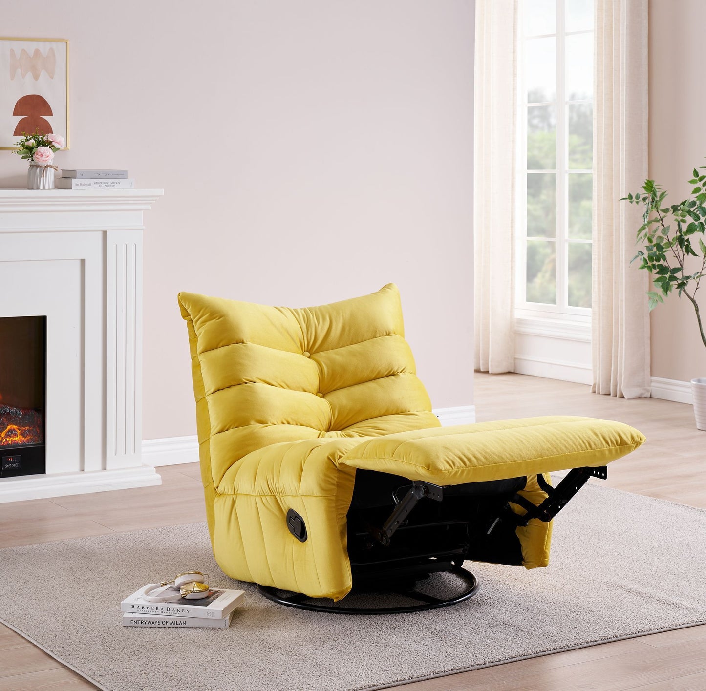 Seraphina Rotatable Recliner Chair - Yellow