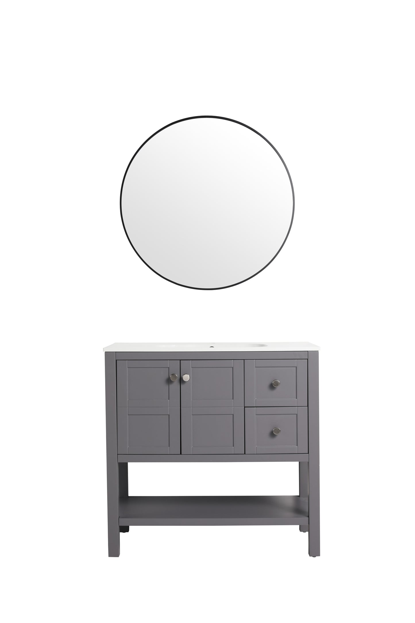 Bathroom Vanity With Soft Close Drawers and Gel Basin