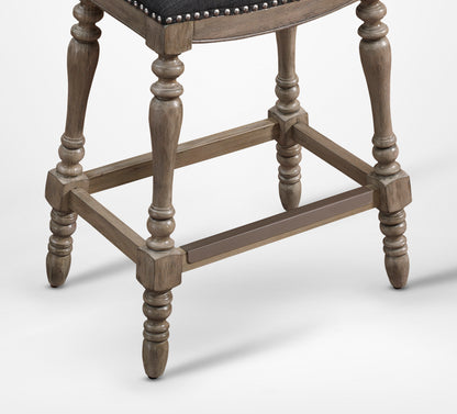 Carolina Saddle Seat Counter Stool - Gray