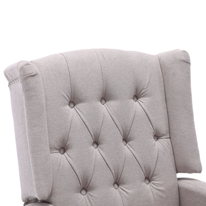 Davina Swivel Rocking Recliner Chair - Beige