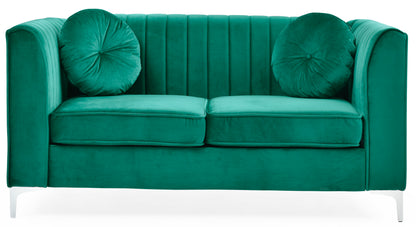 Enzo II Sloped Arm Loveseat - Green