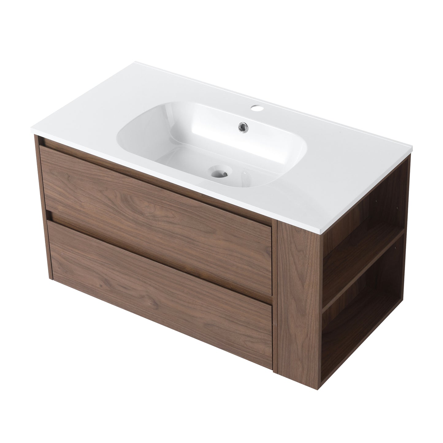 Wall Mounting Bathroom Vanity With Gel Sink