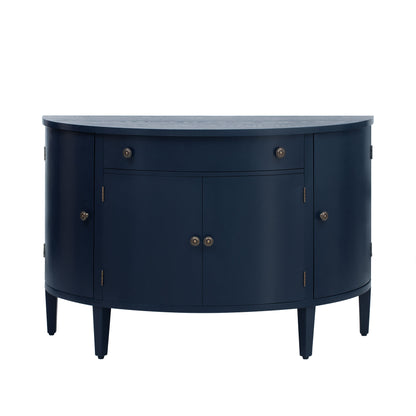 Hobs Curved Design Storage Cabinet - Navy Blue