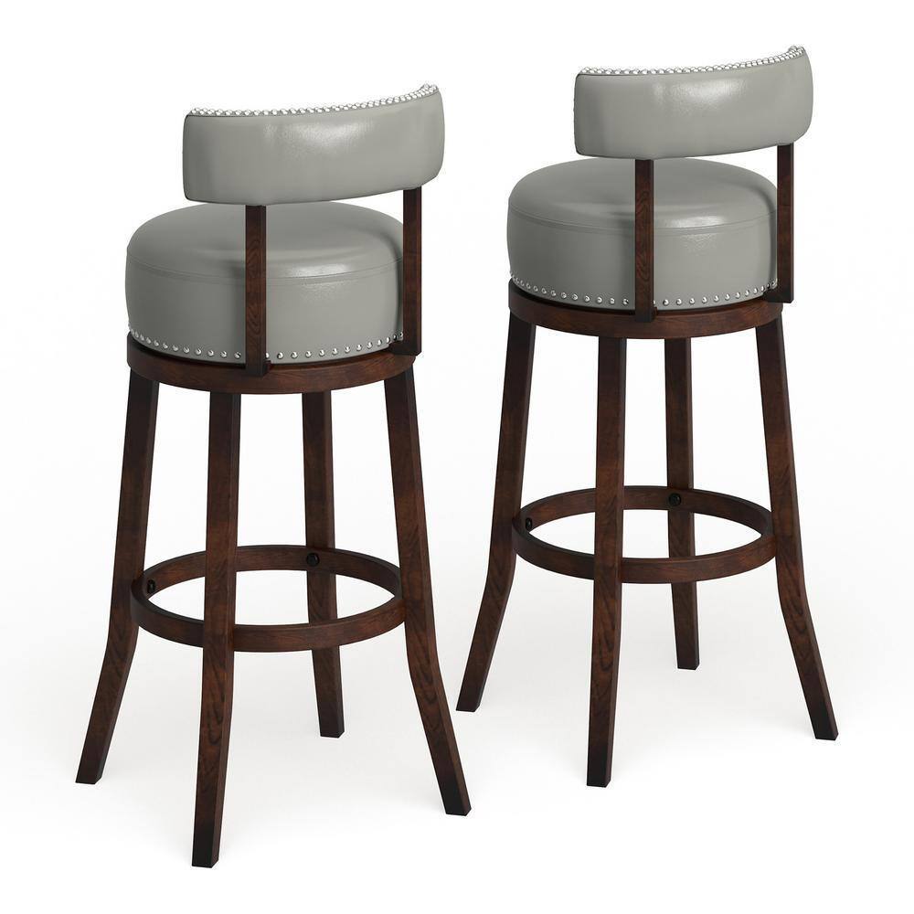 Sherly  Swivel Bar Stool - Gray Set of 2