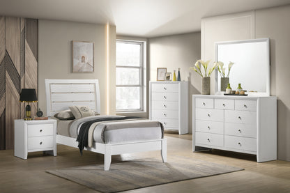 Winston Twin Size Bed - White