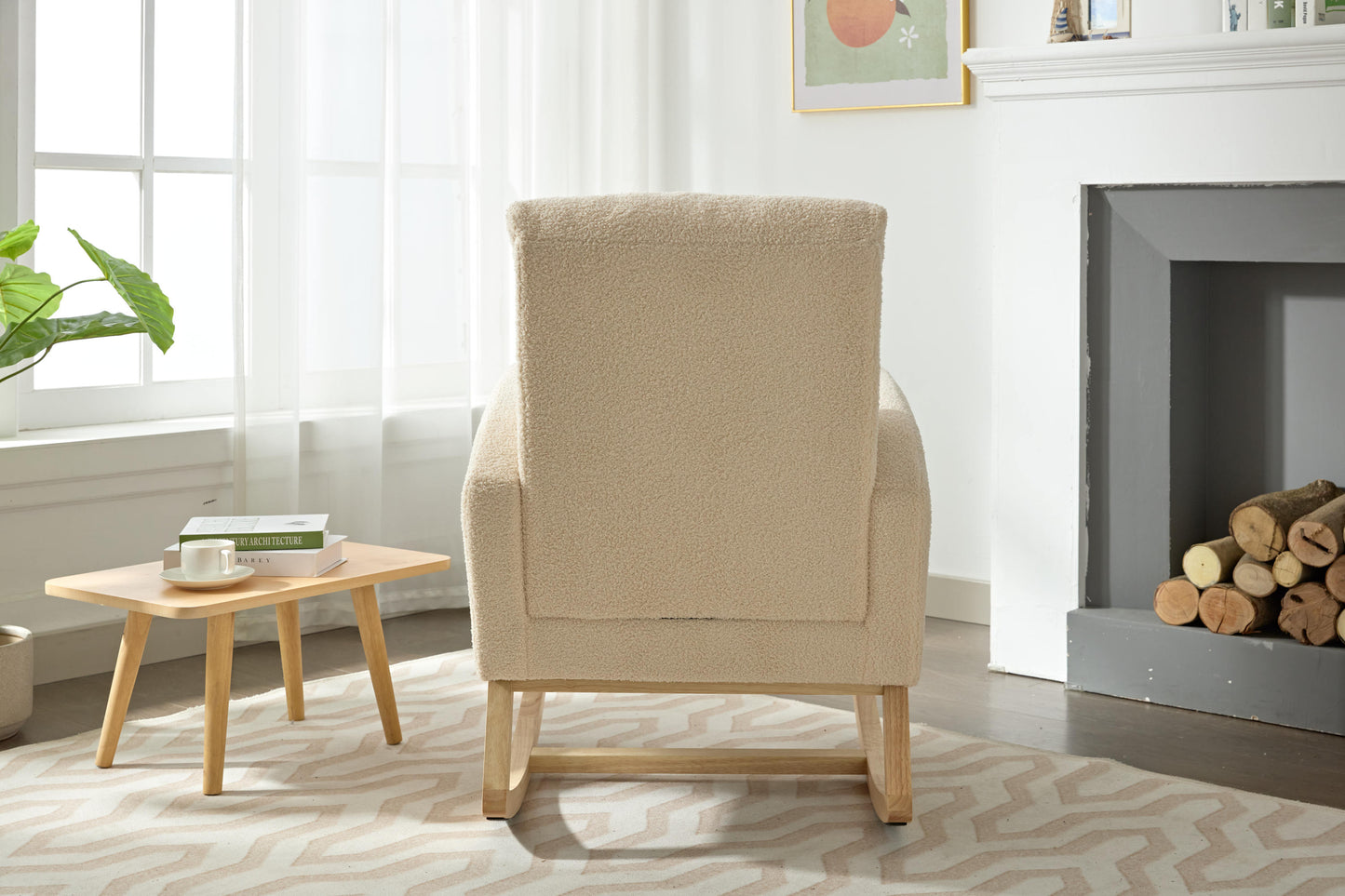 Parker II Modern Accent Rocking Chair - Beige