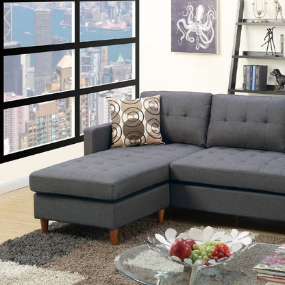 Zara Tufted Back Modular Sectionals Sofa - Blue