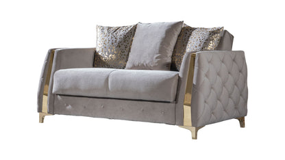 Francis Modern Style Loveseat - Taupe