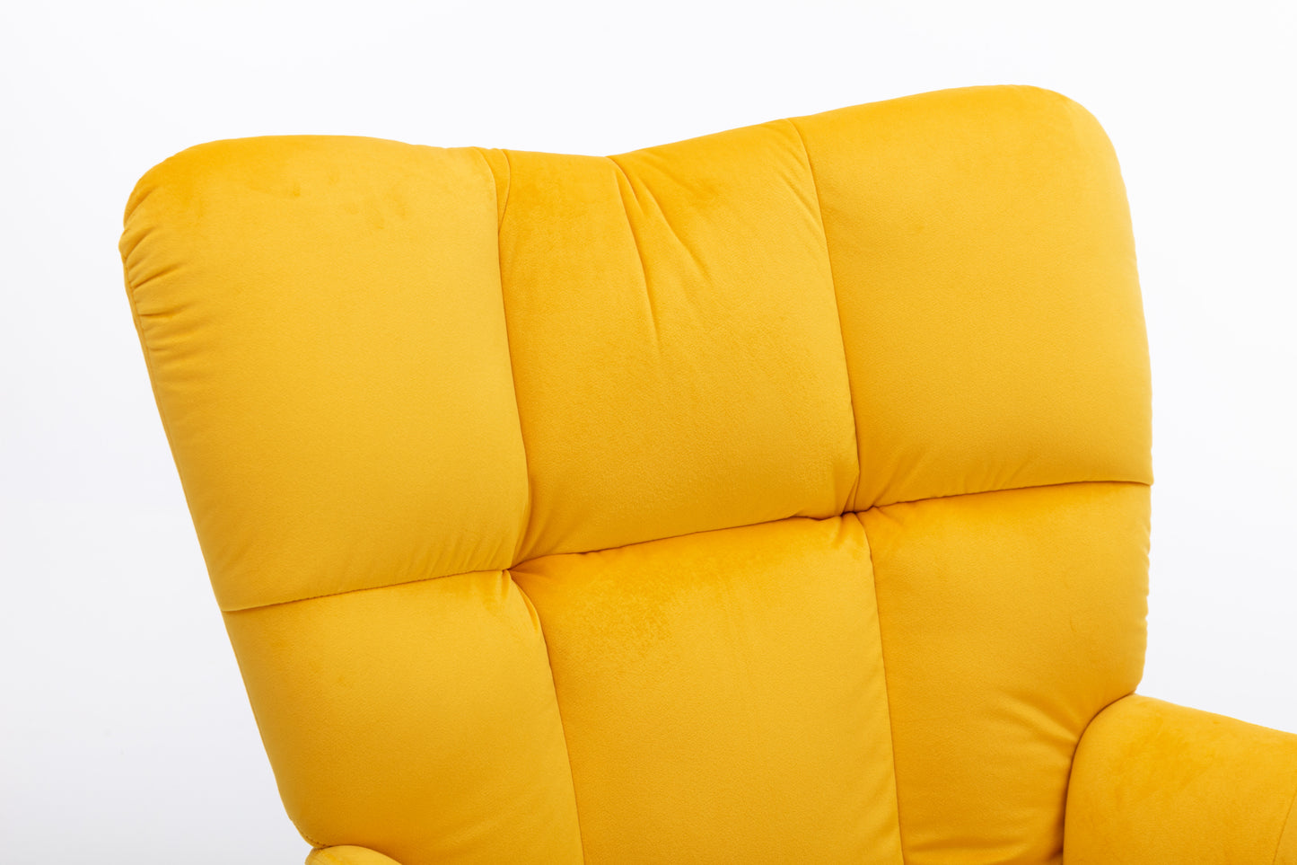 Noble Velvet Tufted Upholstered Rocking Chair - Yellow