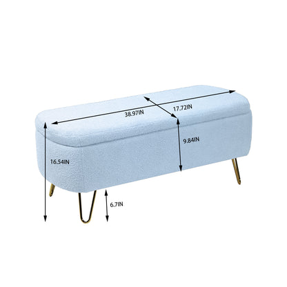 Fur Storage Bench - Blue