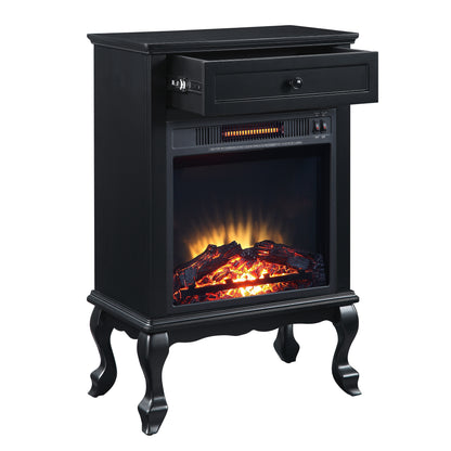 Adam Electric Fireplace - Black