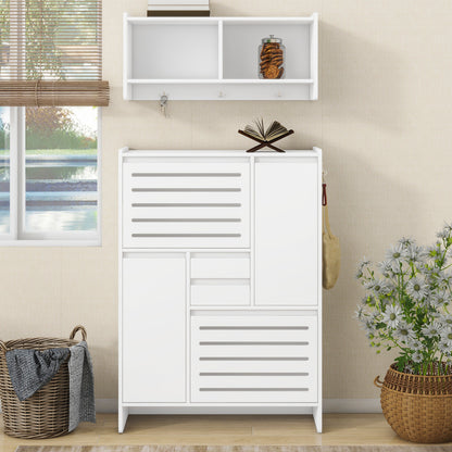 Haru Multi-Functional Shoe Cabinet - White